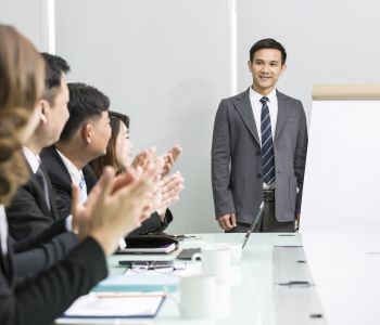 man learning about accent modification